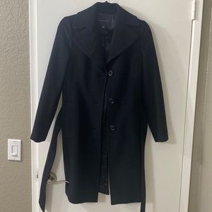 Banana republic black wool coat size Xs